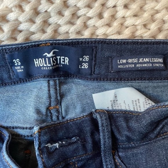 Hollister Low-rise Ripped Medium Wash Jean Leggings - Picture 3 of 5